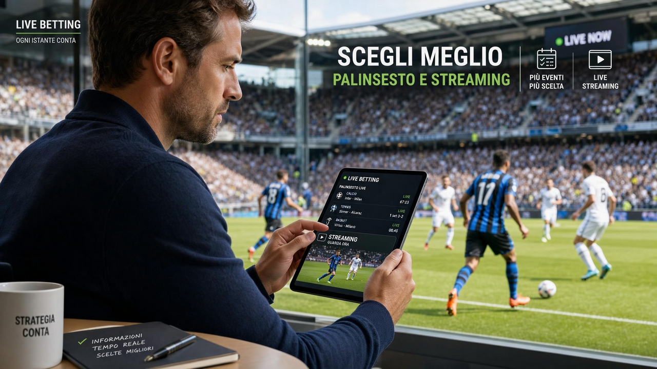 Live betting: come scegliere i migliori siti scommesse live valutando palinsesto e streaming